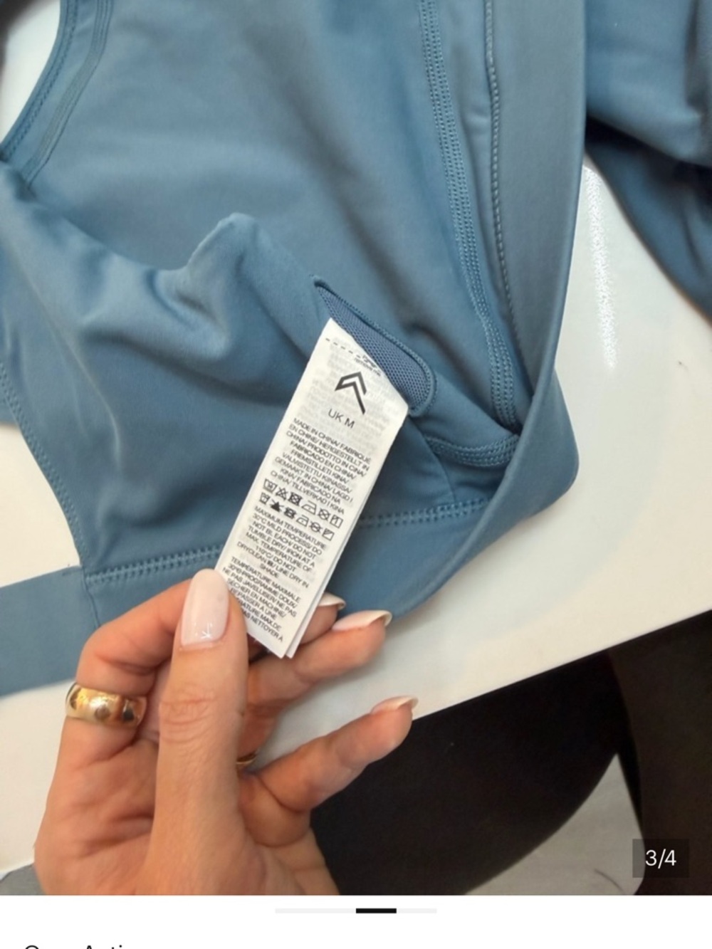 Oner Active Slate Blue High-Waist Leggings and Sports Bra - Picture 3 of 4